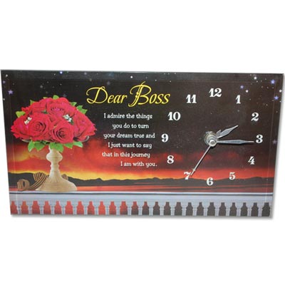 "Dear Boss Message Stand with Clock - 259-001 - Click here to View more details about this Product
